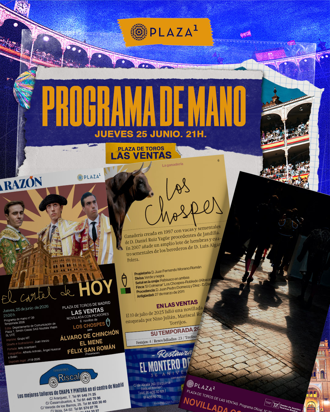 Programa de mano novillada 25 junio