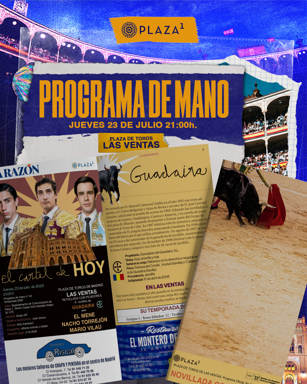 Programa de mano novillada 23 julio