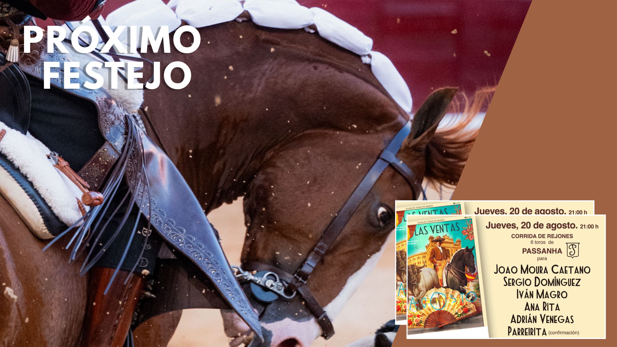 Los horarios de taquilla para el festejo de rejones del 20 de agosto