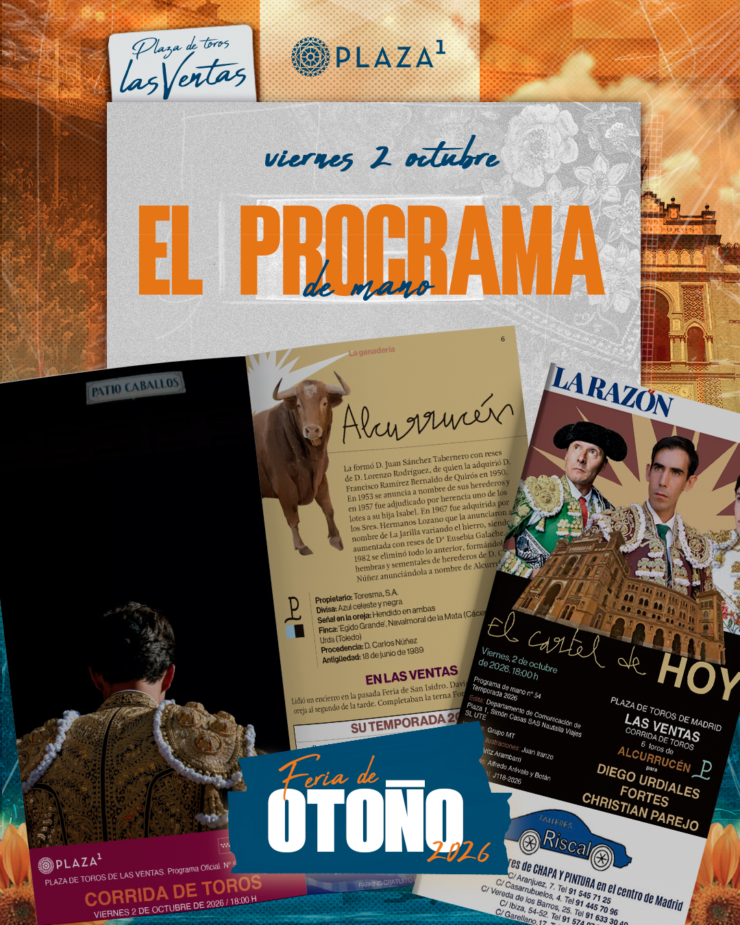Programa de mano corrida de toros 2 octubre
