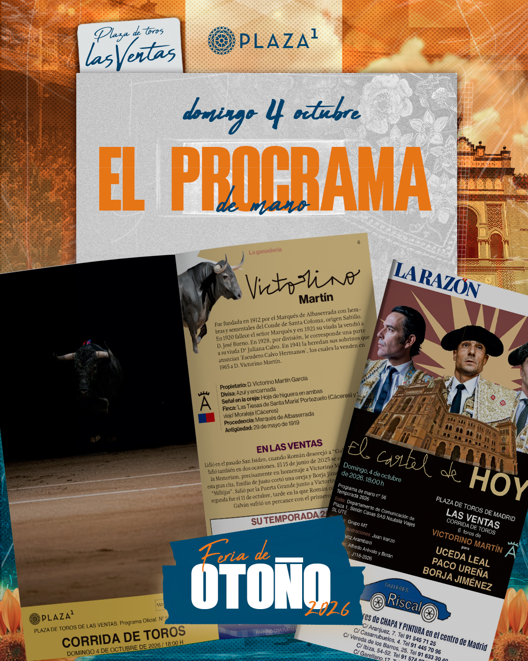 Programa de mano corrida toros 4 octubre
