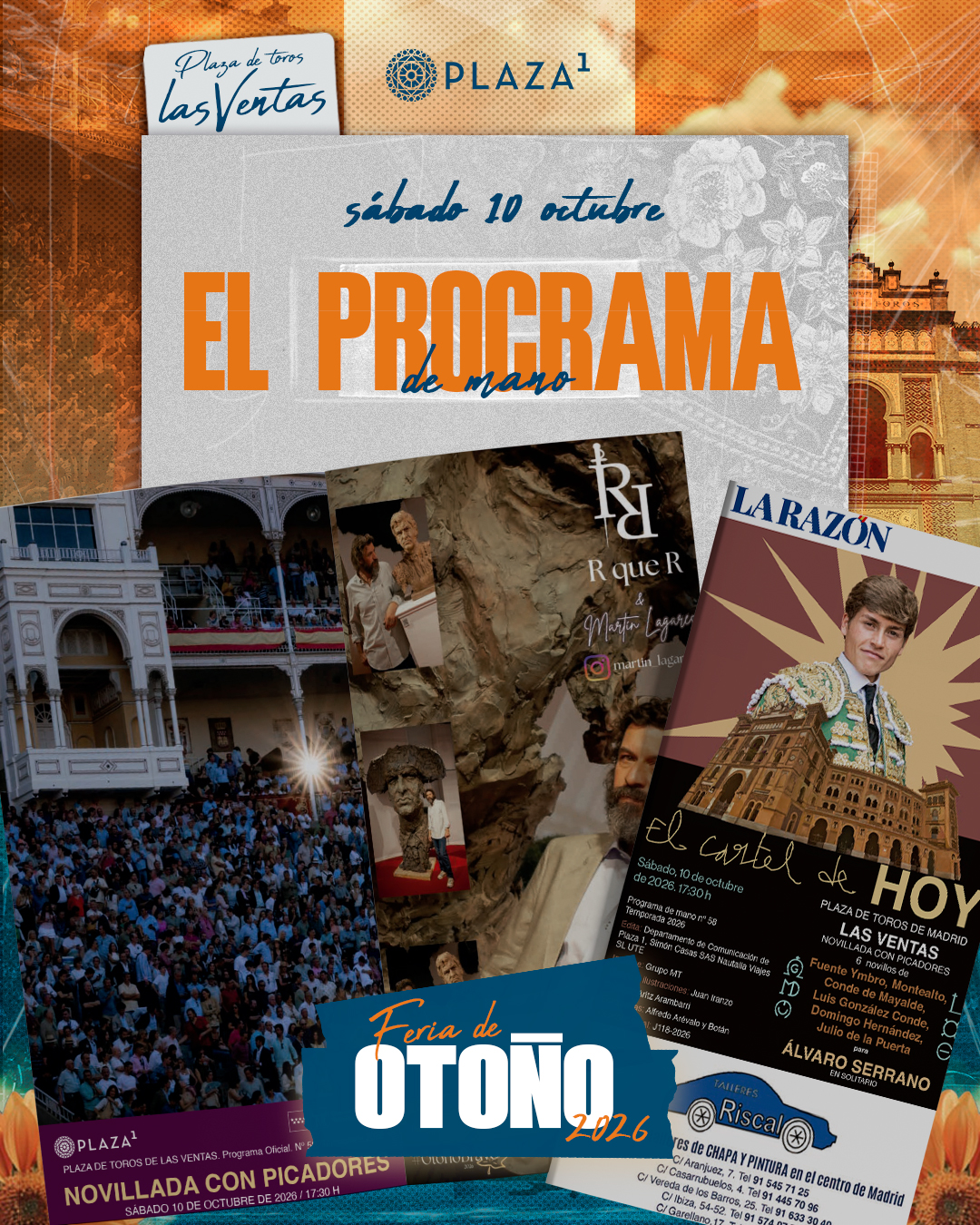Programa de mano novillada con picadores 10 octubre