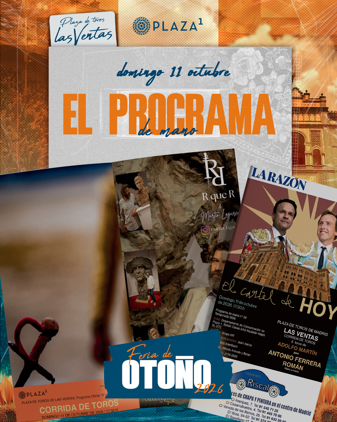 Programa de mano corrida de toros 11 octubre