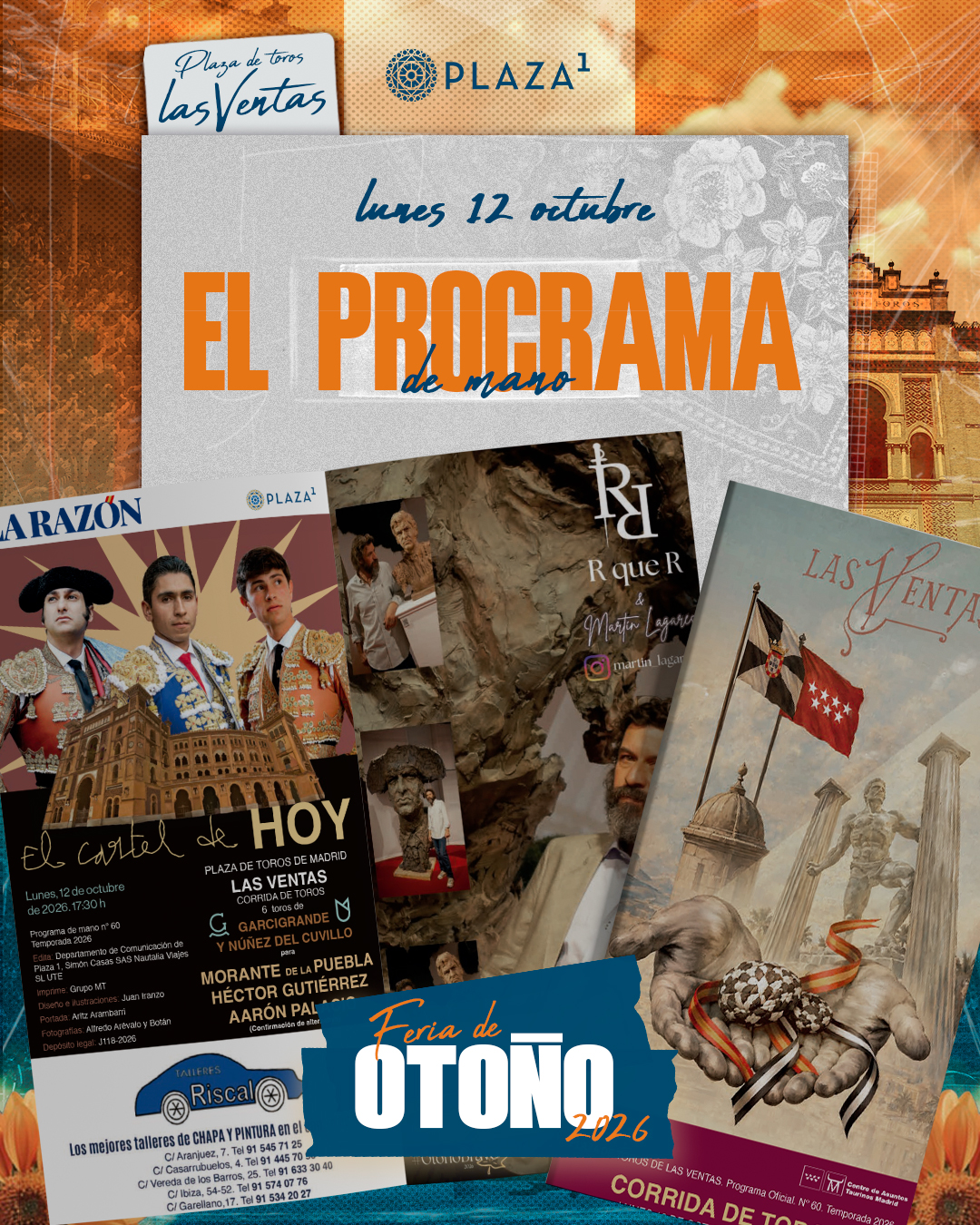 Programa de mano corrida de toros 12 octubre