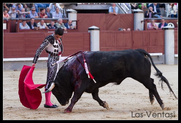 Mario Diéguez con el primero de la tarde